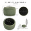 Repose-pieds Bessler Gregory avec rangement caché et mousse haute densité-373913317
