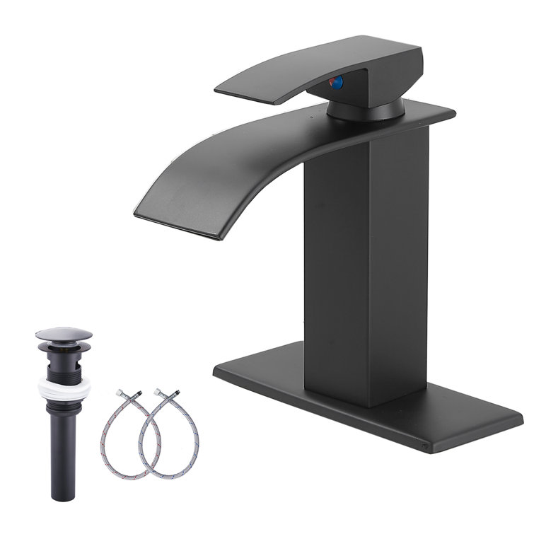 Single-Hole Single-handle Bathroom Faucet with Drain Assembly
