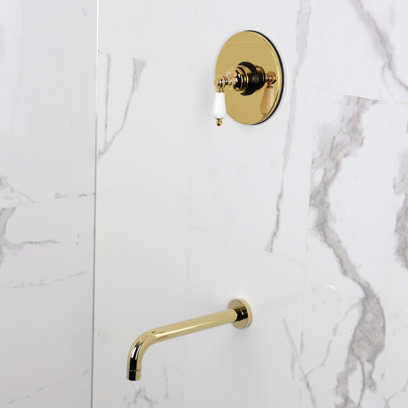 Kingston Brass Victorian Single-Handle Pressure Balanced Tub Faucet, Polished Brass