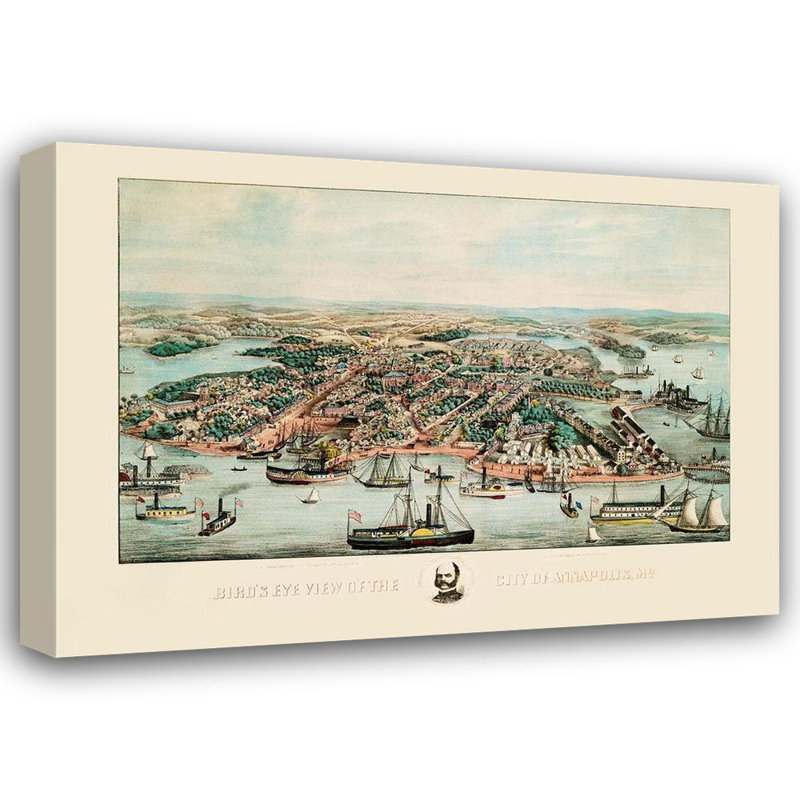 Art sur toile tendue Red Barrel Studio® Magnus Gallery: Annapolis Maryland, Magnus, H 28 po x l 38 po