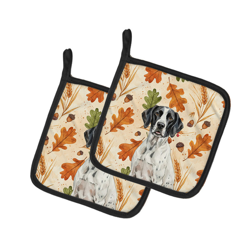 Paire de porte-casseroles à pointes noires et blanches