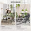 3-Tier Metal Plant Stand Ladder Shelf for Indoor Outdoor Black