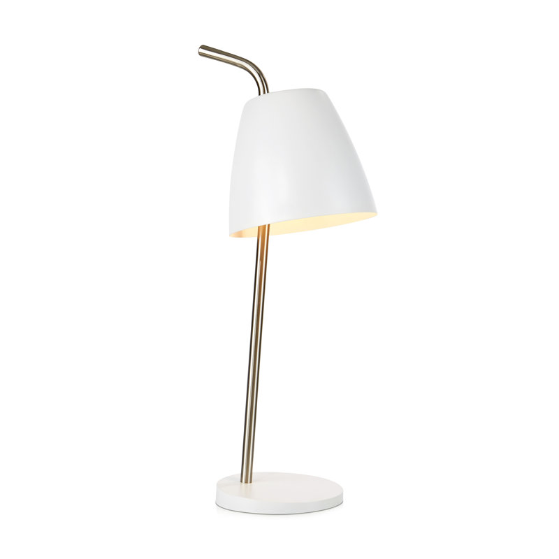 Miranda Metal Novelty Lamp, White/Steel