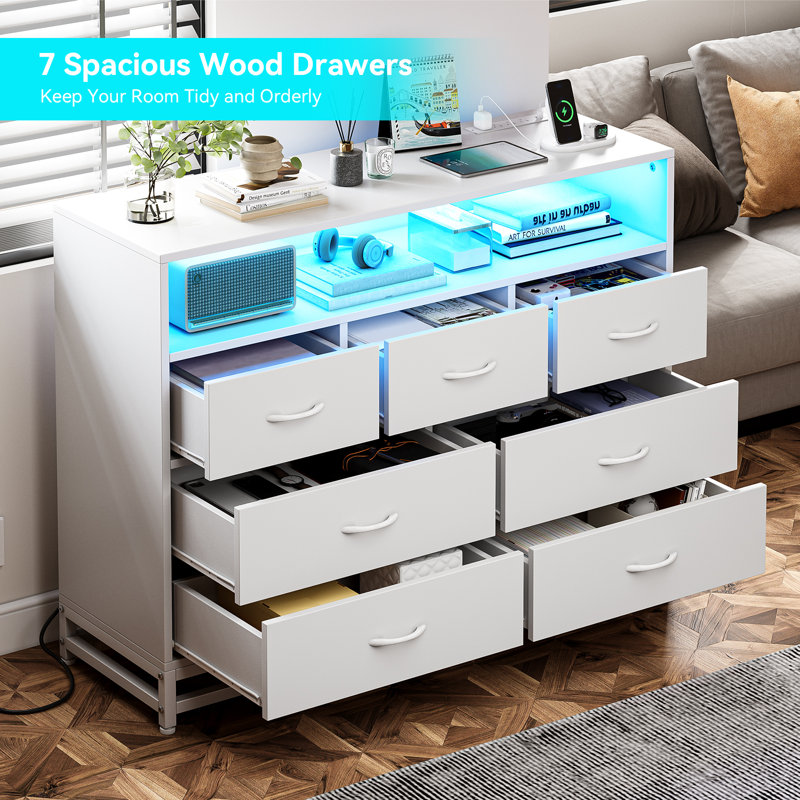 120cm W 7 - Drawer Chest of Drawers