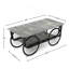 Table basse de style moderne Table basse rectangulaire Table de bout Table d'appoint au design rétro avec base robuste pour le décor du salon