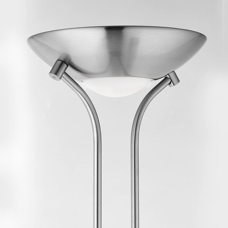 Cerdic 180cm Torchiere Floor Lamp, Silver