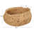 Round Woven Basket with Handles, Water Hyacinth Wicker Basket with Handles