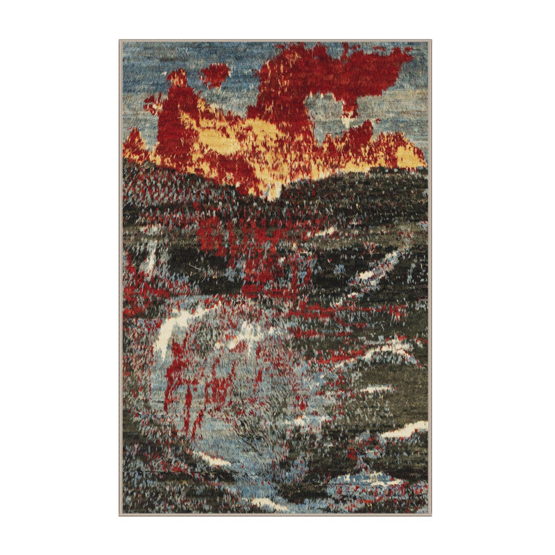 Abstract Indoor Rug, Rectangle 7' x 10'