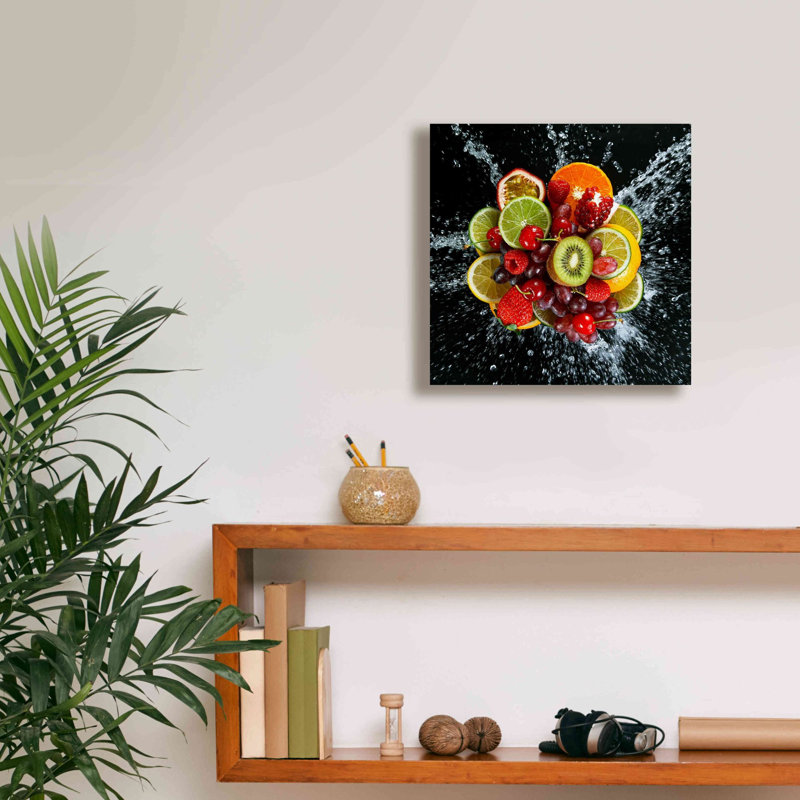 «Fruit Splash III», art mural sur toile, H 12 po x l 12 po x P 0,75 po