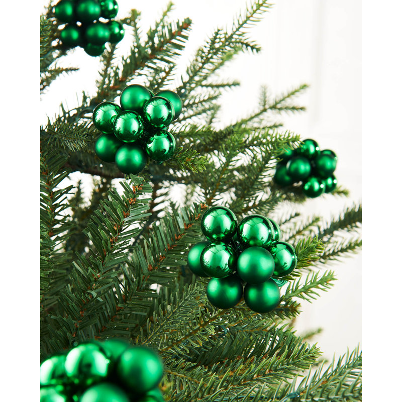 11cm Solid Colour Plastic / Acrylic Bauble, Christmas Green