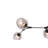 Transitional 7 Light Smoke Glass Linear Chandelier