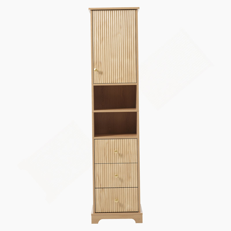 Armoire à linge autoportante pour rangement de salle de bain
