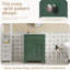 Meuble-lavabo moderne de 24 po avec lavabo en céramique, motif en croix et compartiments de rangement polyvalents pour l'organisation dans les espaces compacts Tiroirs silencieux, tablette intérieure réglable, français-121114111-121114113