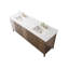 Ensemble de meuble-lavabo autoportant à double cuve 84 po avec plateau en marbre Lavallon-126320302-126320303
