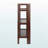 Zimmermann Terry 3-Tier Foldable Stackable Shelf Walnut Finish, 38.27" H X 27.57" W X 11.26" D-437738520-437738523