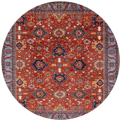 Tapis oriental rouge et bleu
