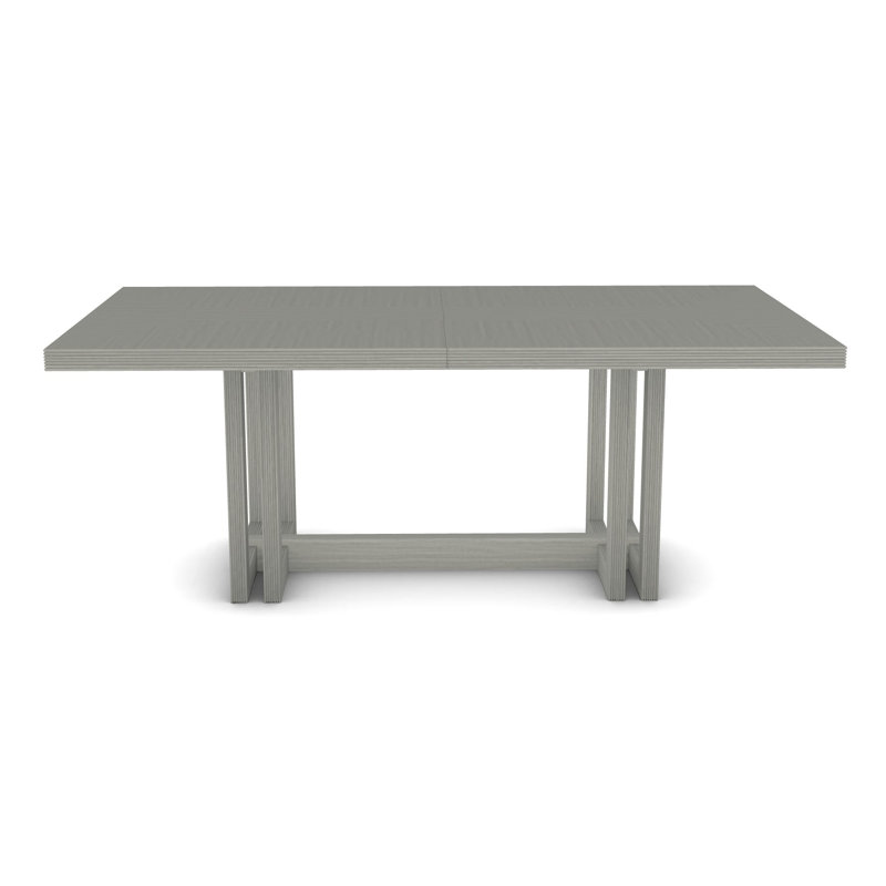Axis Solid Wood Dining Table, Dove Gray