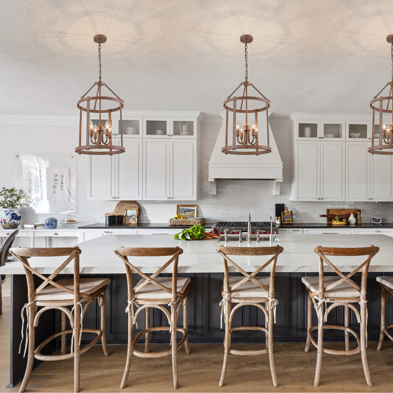 Qudarius 4 - Light Dimmable Iron Drum Chandelier