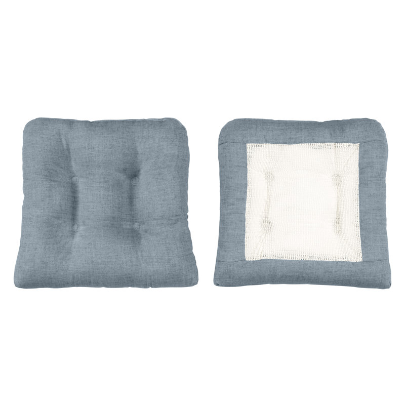 Coussin de chaise antidérapant, Bleu poudreux, L 18 po x P 18 po