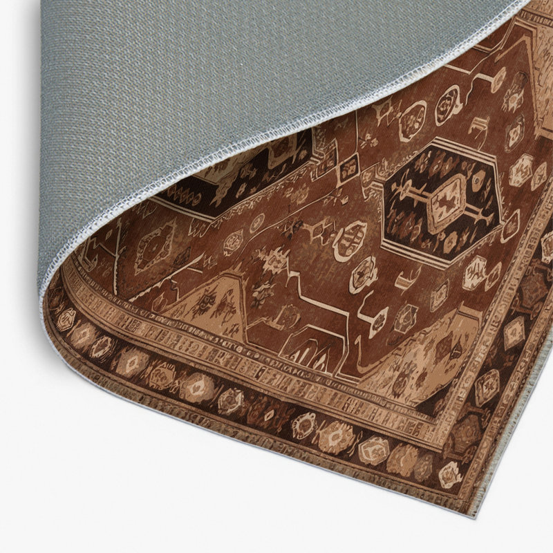 Turkish Brown Indoor and Outdoor Area Rug, Rectangle 2' x 3'