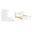 Structure de lit tapissier moderne blanc Boucle-689167188