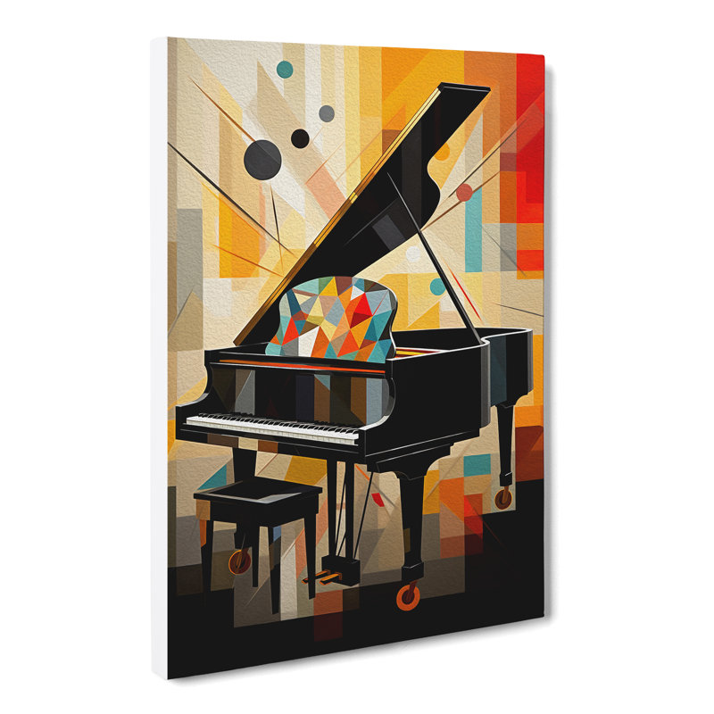Piano Geometric - No Frame Print, 50cm H x 35cm W x 3cm D