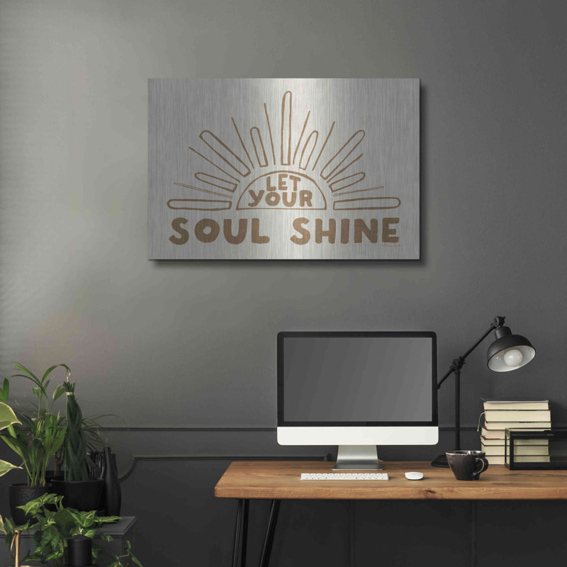 «Let Your Soul Shine 2» par Susan Ball, art mural en métal, H 24 po x l 36 po
