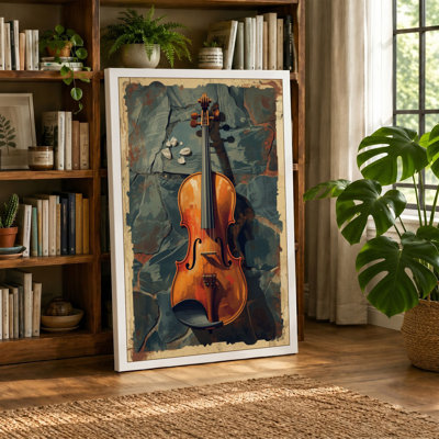 Violin Study Vintage - Wrapped Canvas
