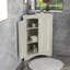 Armoire triangulaire avec tablettes réglables - Articles de salle de bain en chêne attrayants-1643311340