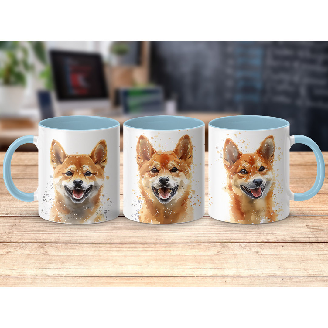 Watercolor Shiba Inu Design 11oz Coffee Mug