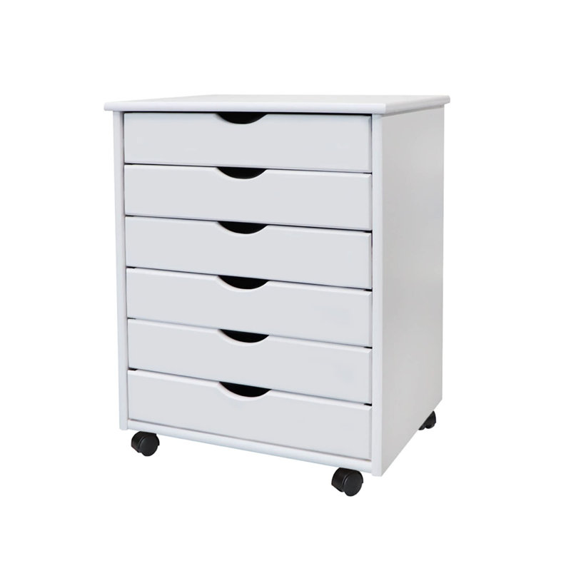 Denira 6 Drawer Storage Drawer, White