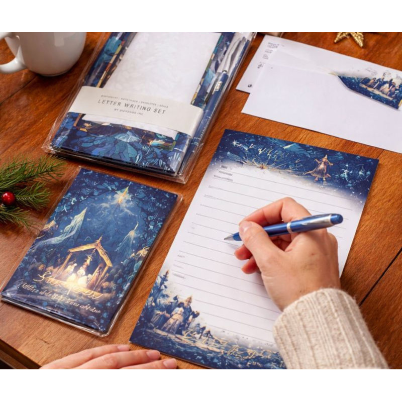 Journal Stationery Set Blue O Holy Night