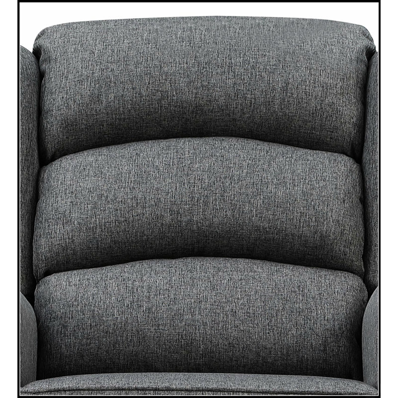 Chaise berçante en tissu gris Fabien