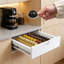 Plateau de rangement pour tiroir à capsules de café en bambou Minboo - Peut contenir 40 dosettes, compatible avec les dosettes Nespresso Vertuoline et standard, convient aux tiroirs de cuisine et de bureau