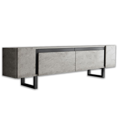 Metal Legs Unique TV Stand For Tvs Up To 78'' With Reflective Stripe