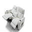 Causeuse inclinable, blanc-2103663577