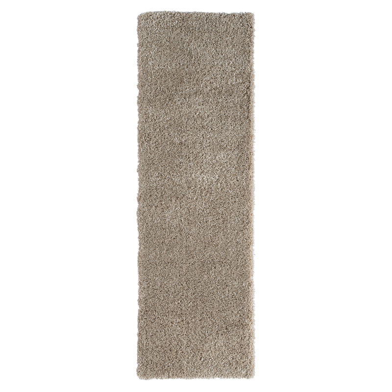 Shaggy Lush Beige Rug, Runner 80 x 300cm