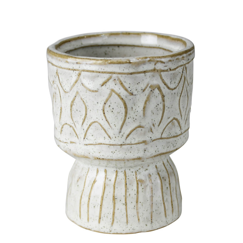 Kymani Trellis Table Vase , White, 3.75" H x 3" W x 3" D