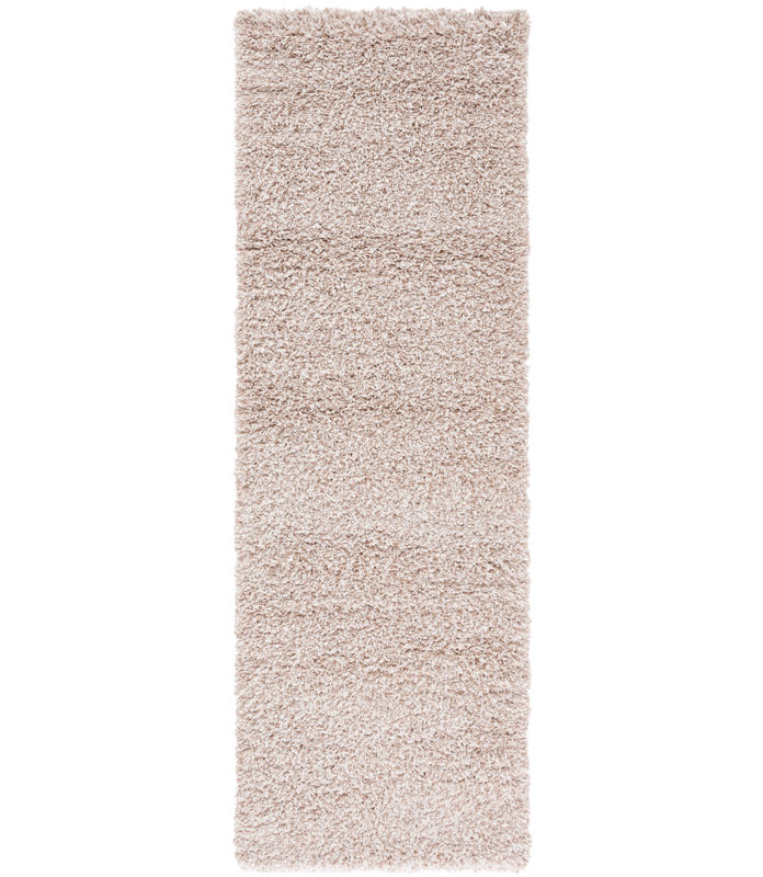 Tapis performance à poil long de couleur unie Vandoren, Tapis de couloir 2 pi 3 po x 11 pi, Beige