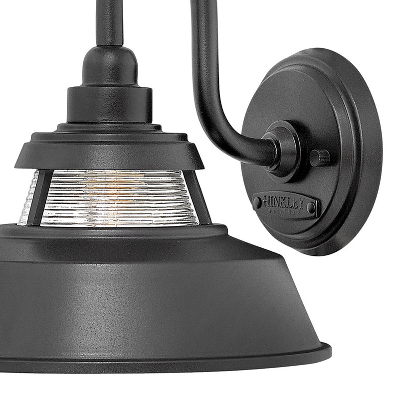 Luminaire de grange d'extérieur Calum, Noir, H 10 po x l 10 po x P 10 po