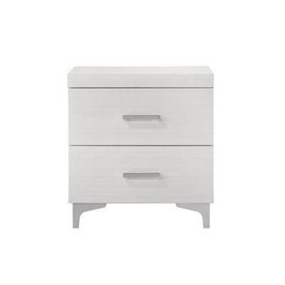 2 Drawers Nightstand With Metal Legs(Includes Only Nightstand)