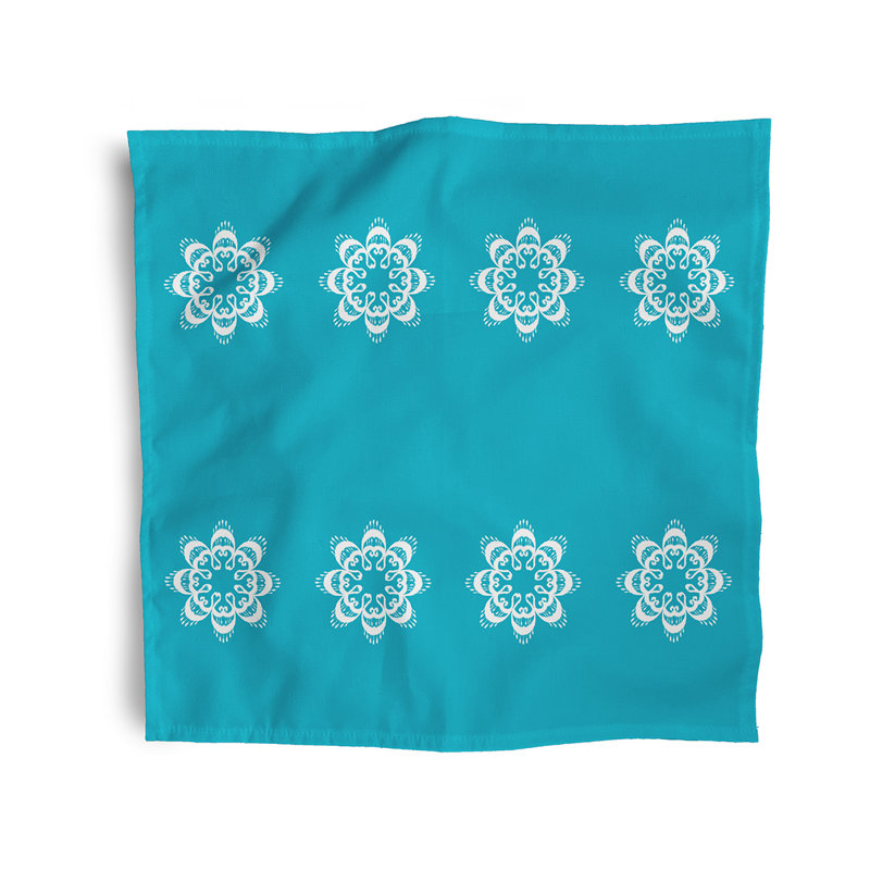 Cherylene Ikat Mandala Napkins, Teal