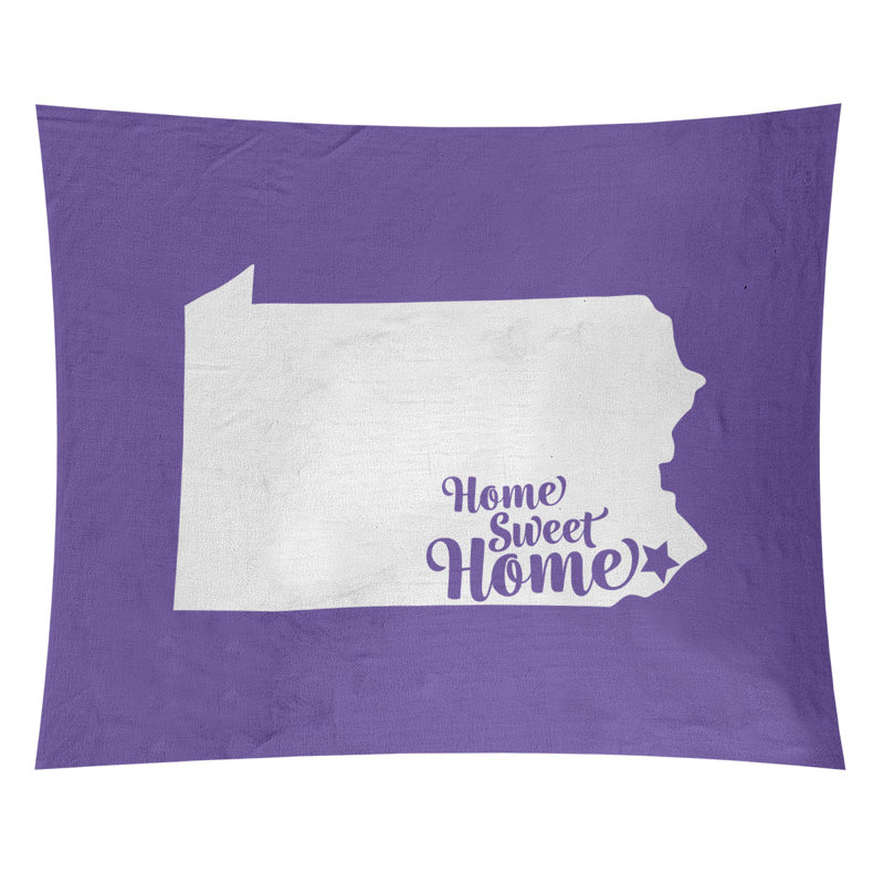 Tapisserie Home Sweet Philadelphia, H 80 po x l 68 po, Mauve