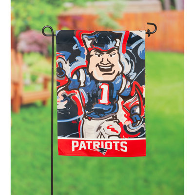 Drapeau de jardin en polyester 18 po x 13 po New England Patriots