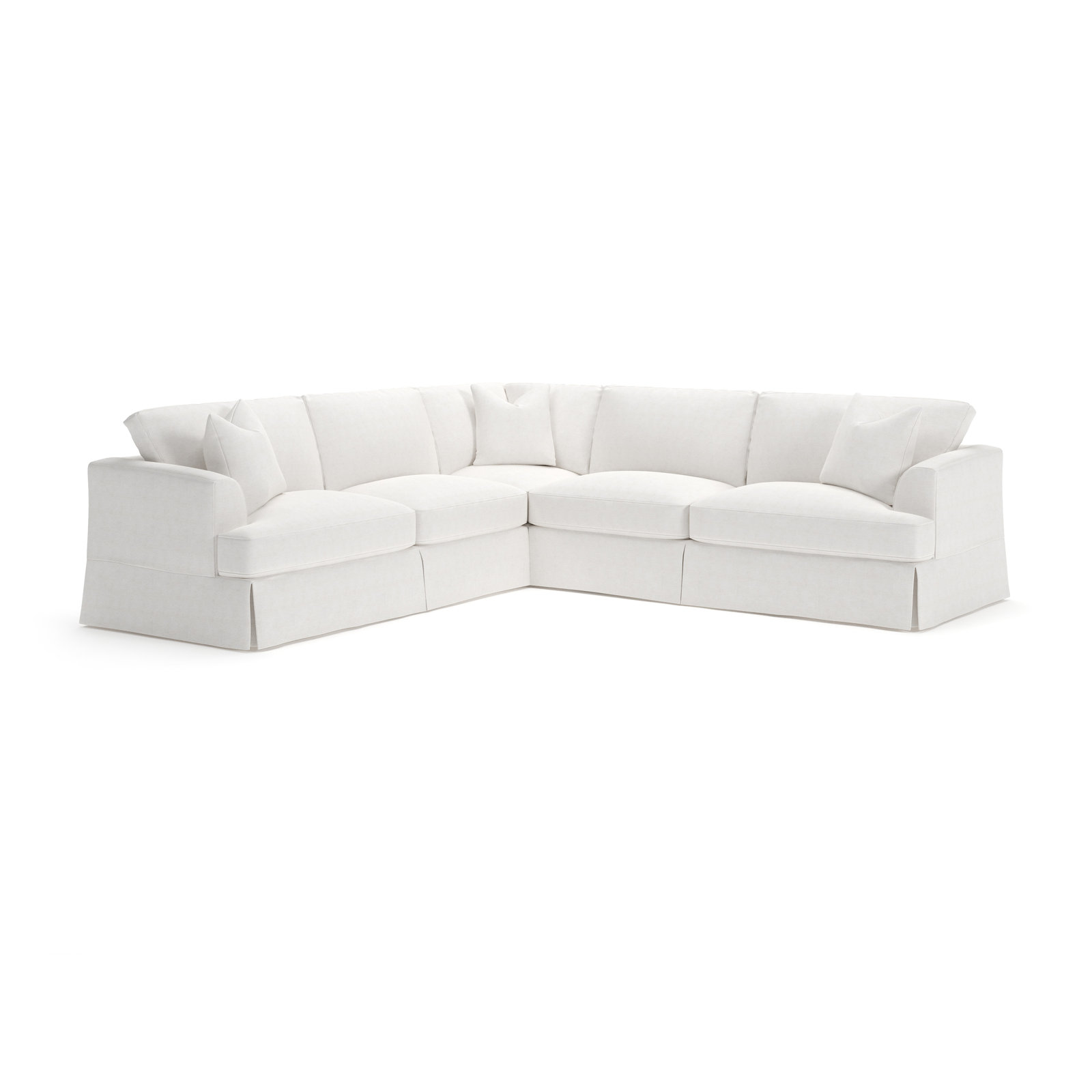 Lucia Sectional, Left Hand Facing, Nomad Snow Crypton® Chenille