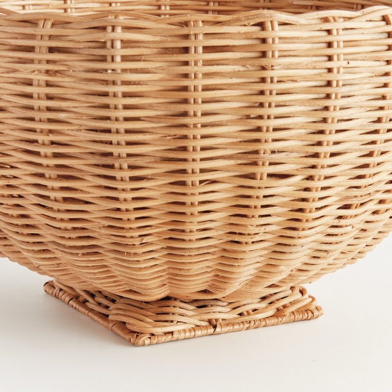 Charleston Handmade Rattan/Iron Decorative Bowl, 10" H x 18" W x 18" D