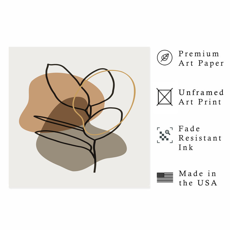«Botanical Bohemian Plants», reproduction d'art non encadrée, H 14 po x l 14 po
