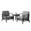 Ensemble de patio extérieur en teck pour deux personnes avec coussins et table d'appoint Polett-1789999647-1789999640