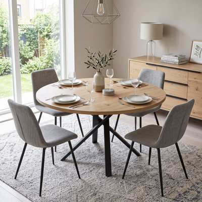 Metal Base Dining Table