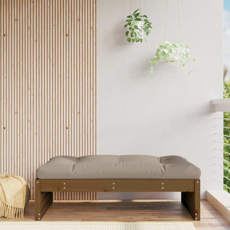 This wooden garden footstool, standing out with the slatted design and soft cushion, will make a great addition to your garden, patio, or terrace for enjoying a cosy time with your family or friends.
